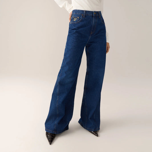 Jeans Skater Flare Faint Stone