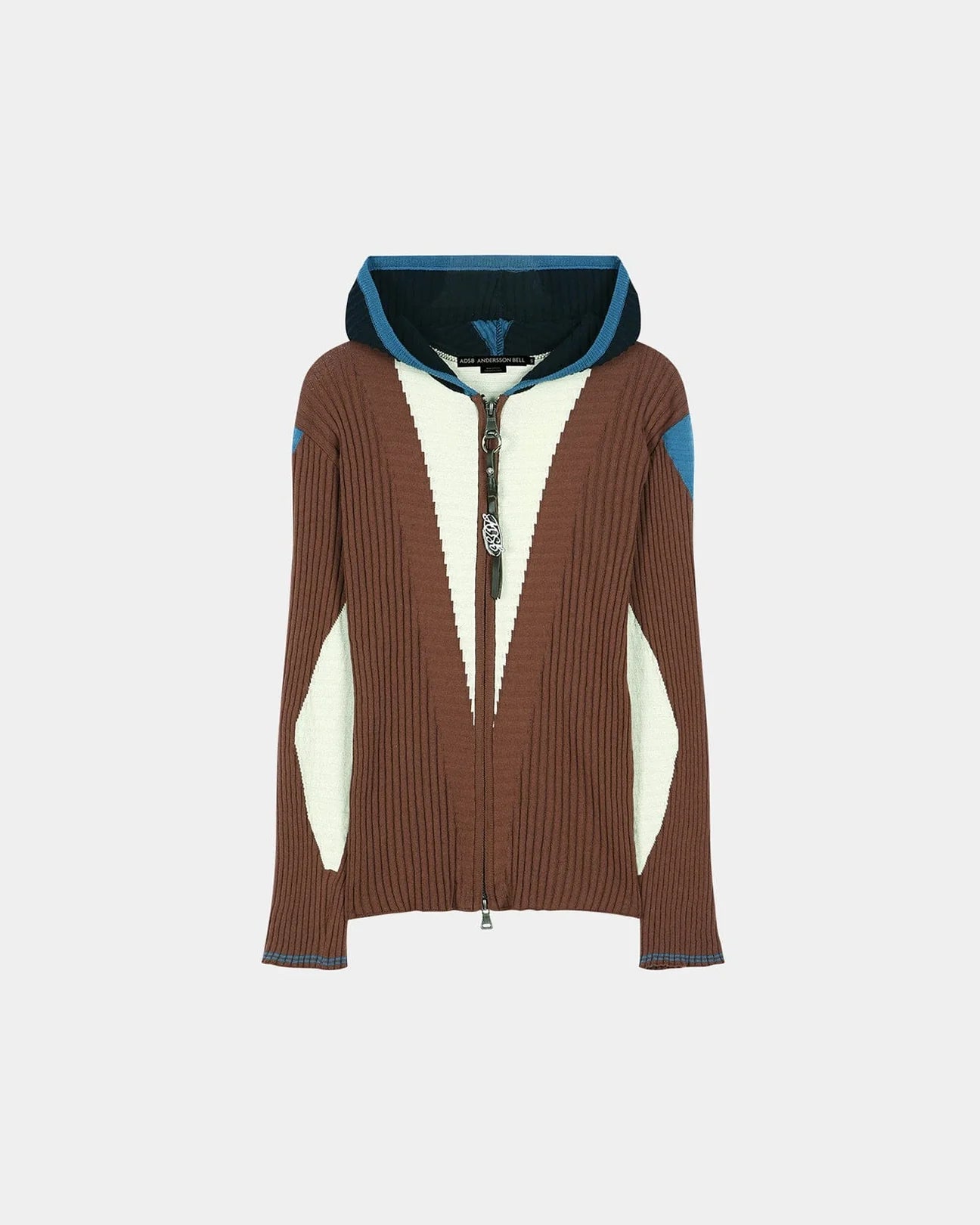 Hoodie Risa Zip Brown/Lime