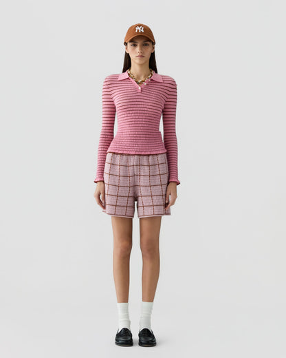 T-shirt Shrunken Polo Pink