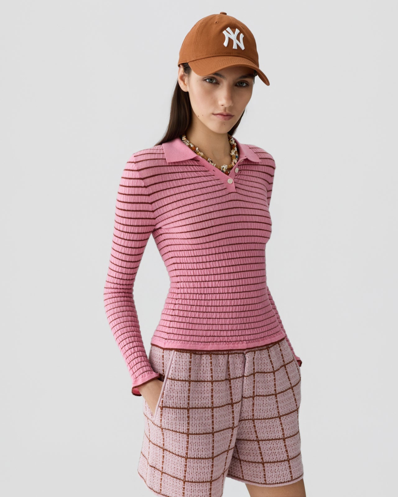 T-shirt Shrunken Polo Pink