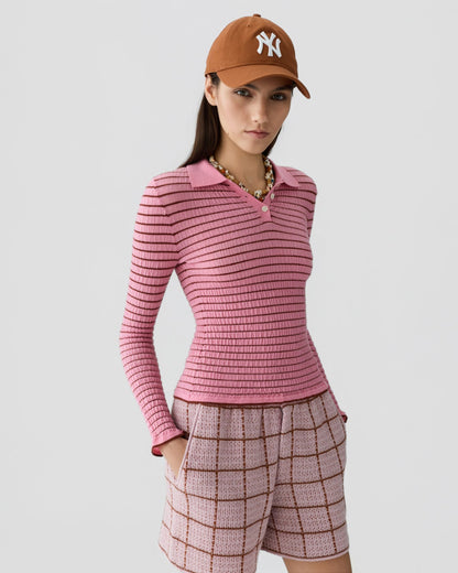 T-shirt Shrunken Polo Pink