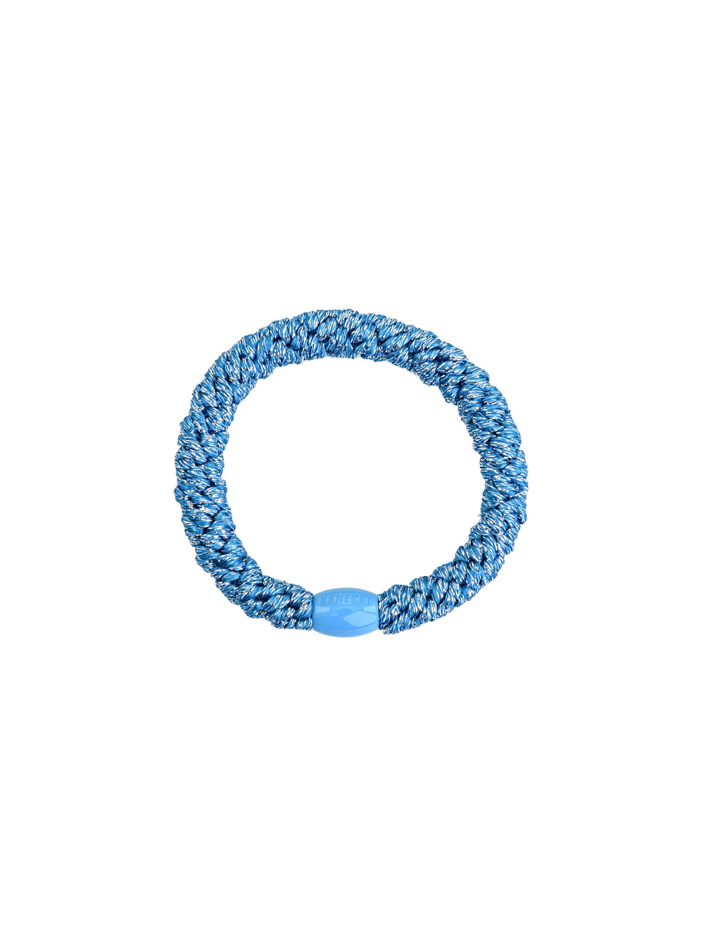 Hair Tie Blue & Silver Glitter
