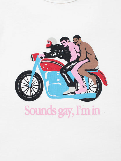 T-shirt Motorcycle White
