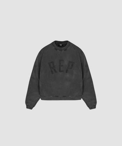 Sweatshirt REP Applique Vintage Black