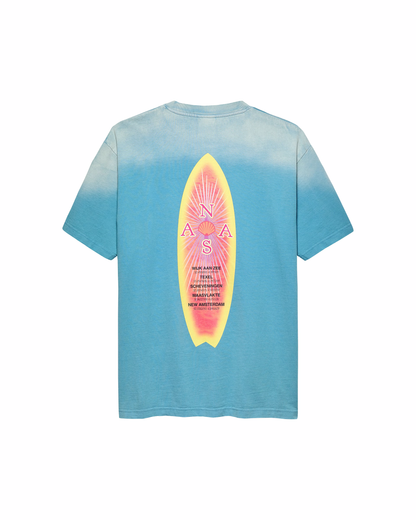 T-shirt Surfboard Washed Blue