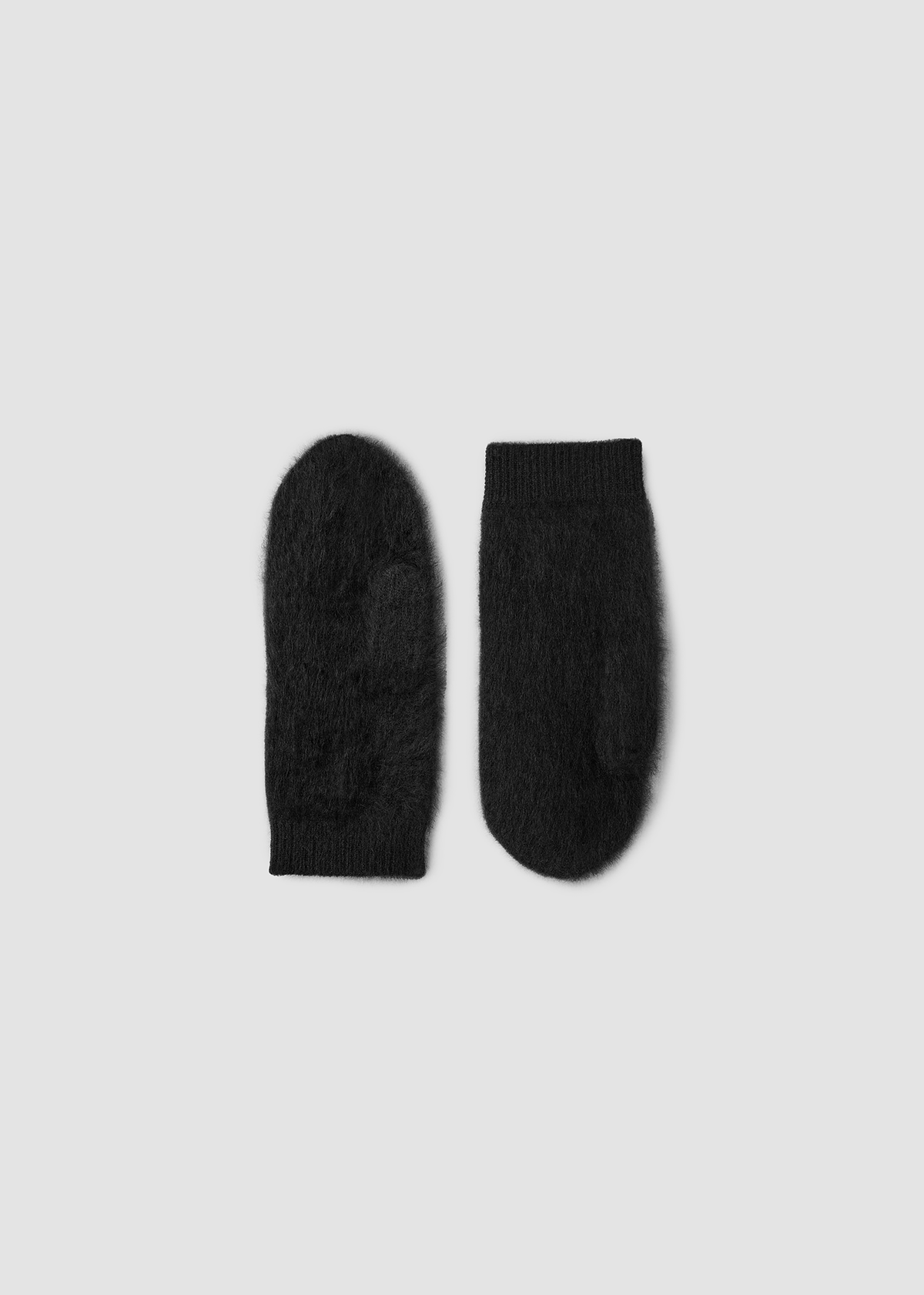Gloves Brushed Mittens Black