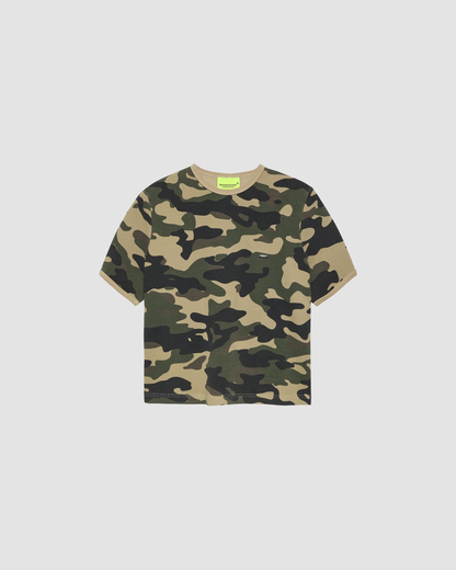 T-shirt Waffle Camo Green