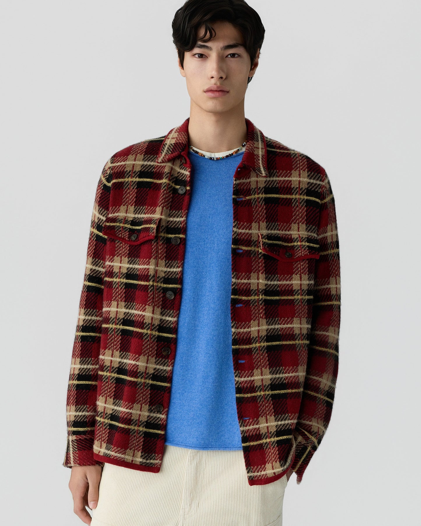 Shirt Plaid Work Carmine