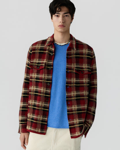 Shirt Plaid Work Carmine