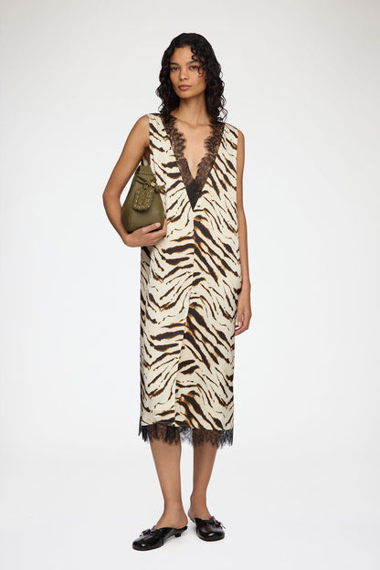 Dress Midi Satin Zebra