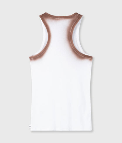 Tank Top Spray Rib White