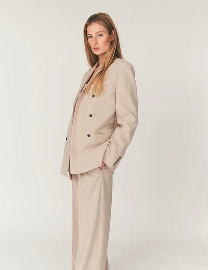Blazer Pisano Tuxedo Melange Beige