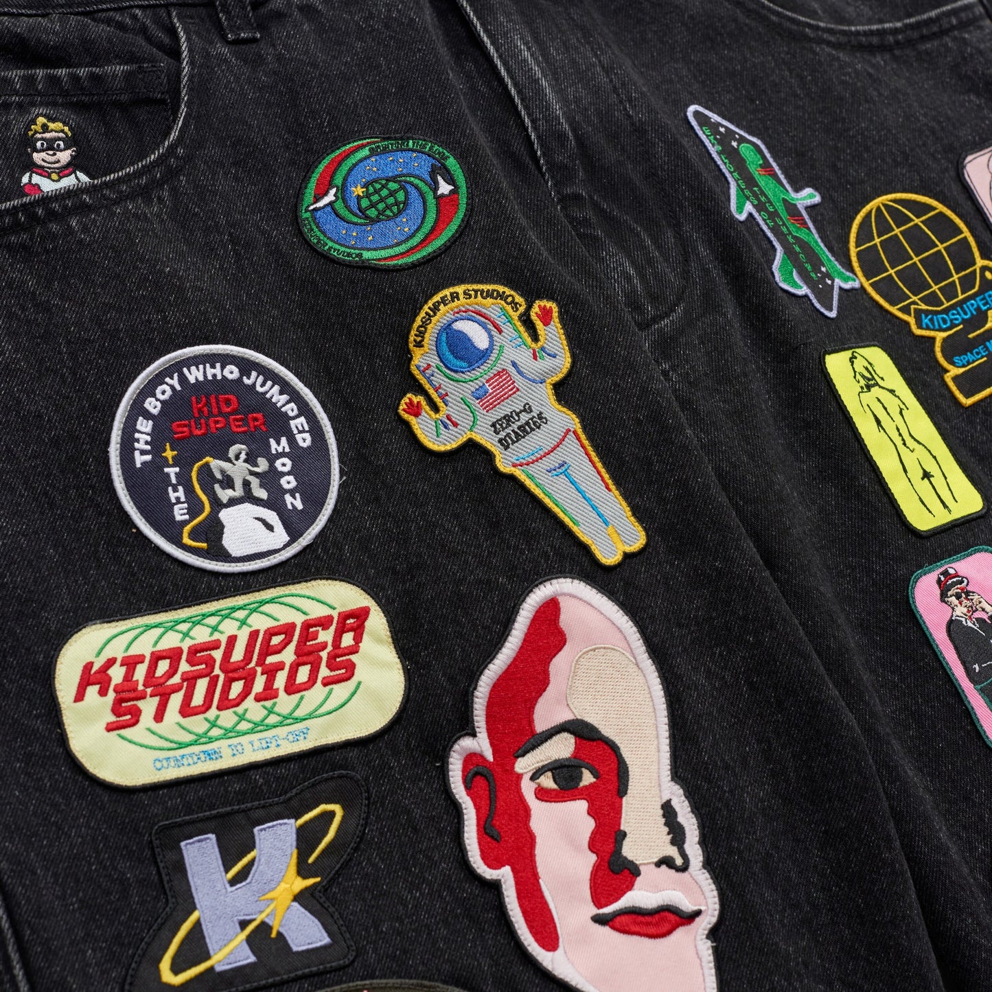 Shots Denim Patches Black