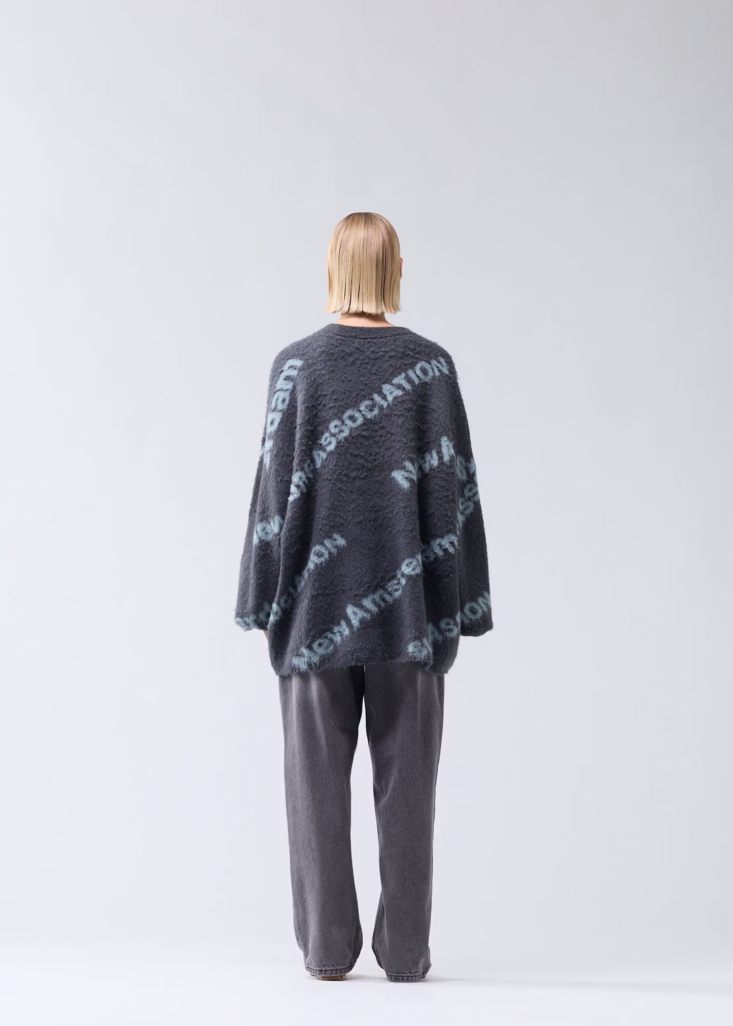 Sweater Jacquard Knit Teal