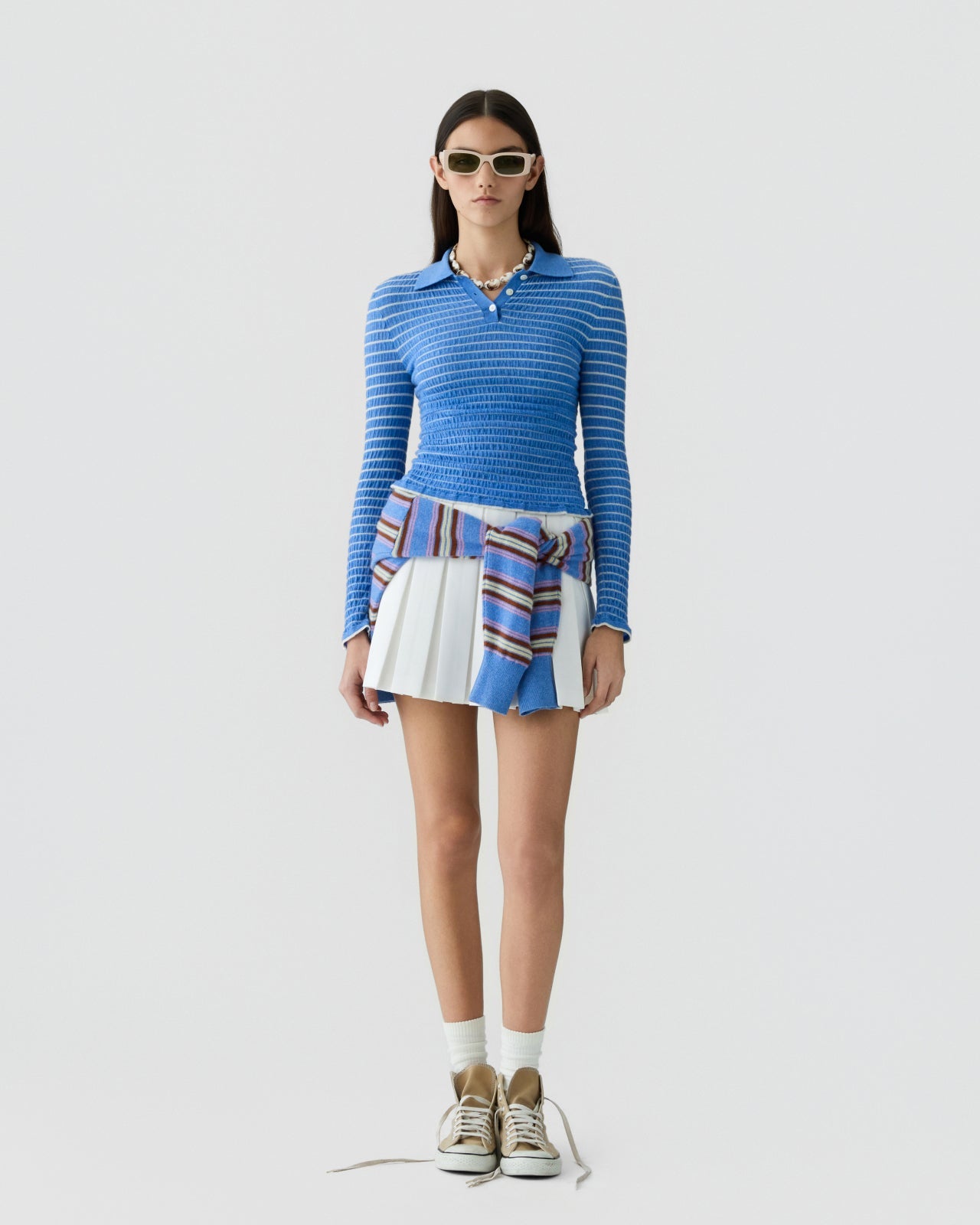 T-shirt Shrunken Polo Blue