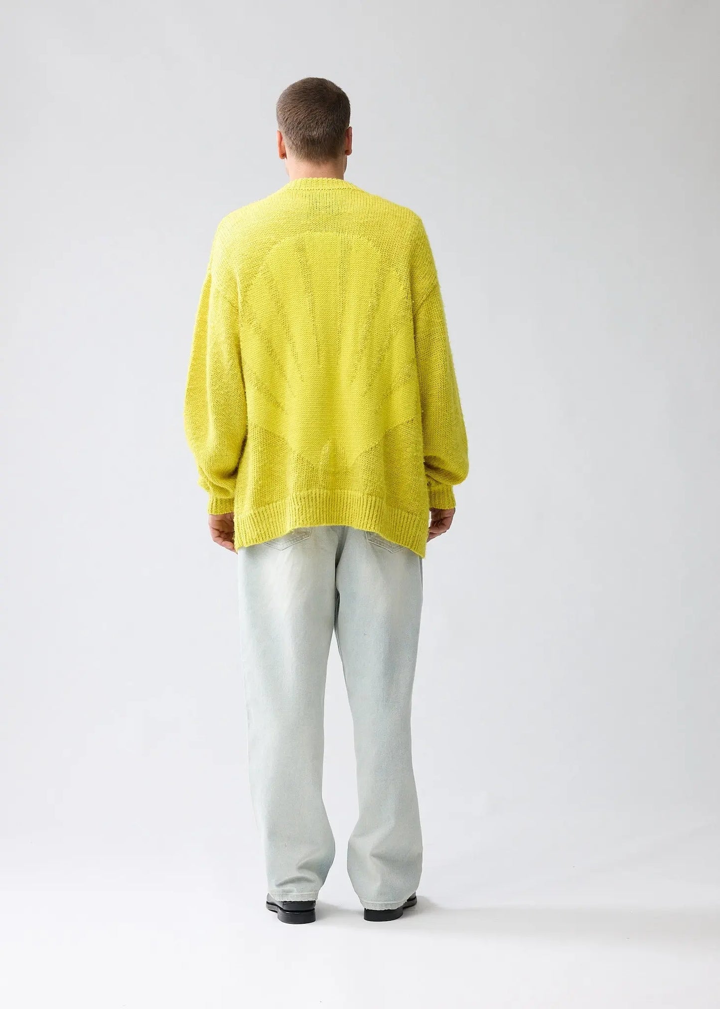 Cardigan Linnen Logo Celery Yellow