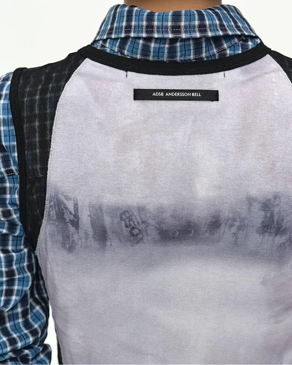 Top Wet-Printed White & Black