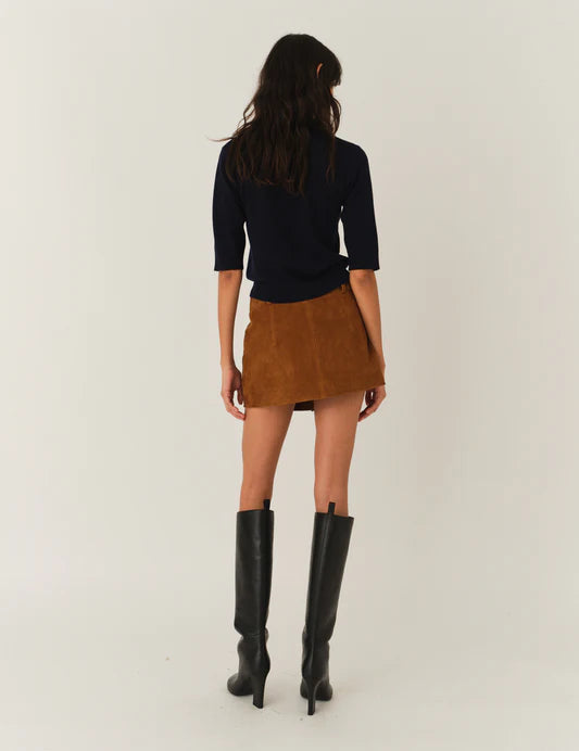 Skirt Suede Mini Acorn Brown