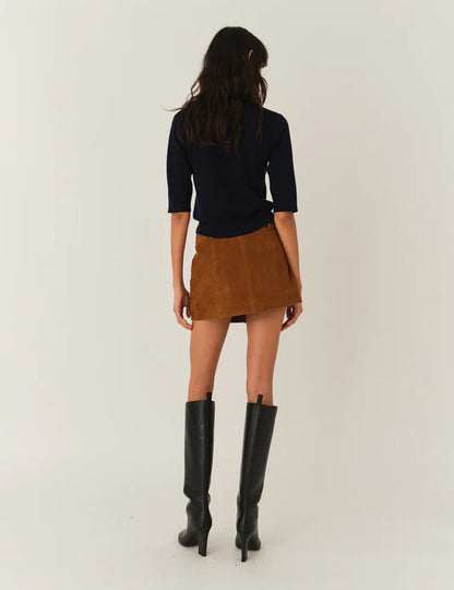 Skirt Suede Mini Acorn Brown
