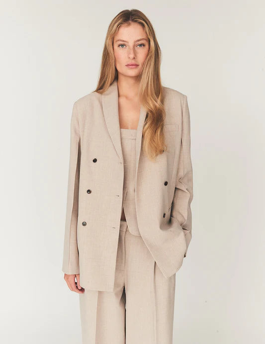 Blazer Pisano Tuxedo Melange Beige