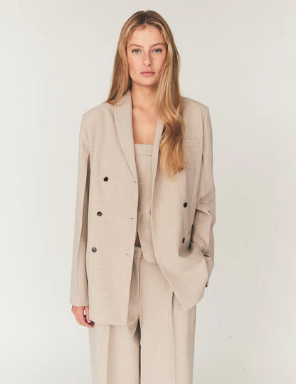 Blazer Pisano Tuxedo Melange Beige