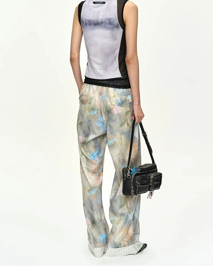 Pants Fish & Butterfly Satin Multi