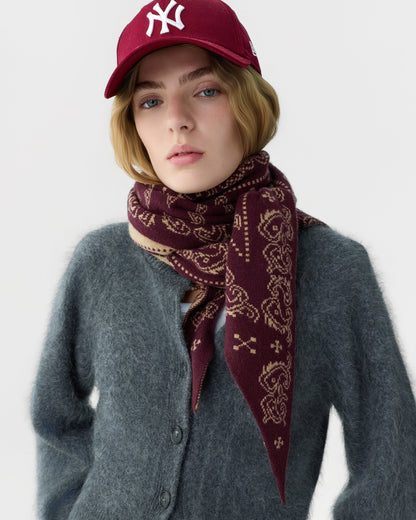 Scarf Wild Rag Burnt Fig & Camel