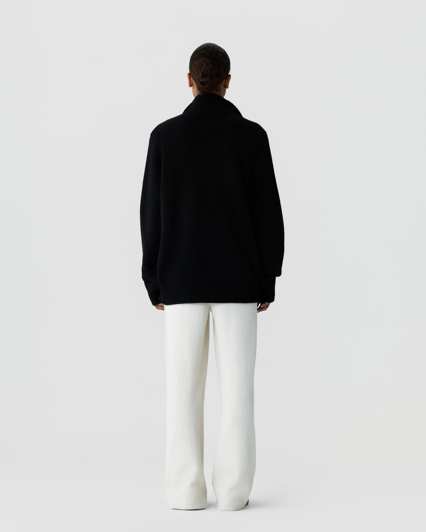 Sweater Half Zip Turtleneck Black