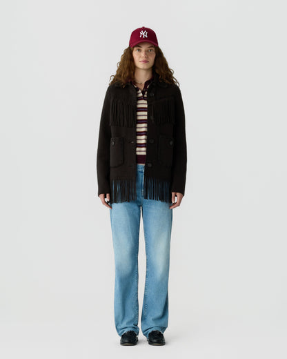 Jacket Western Fringe Burnt Cocoa