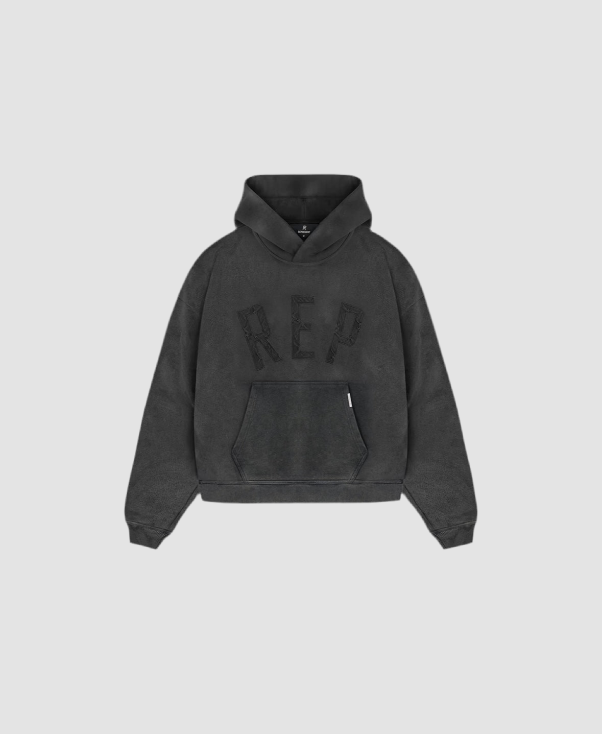 Hoodie REP Applique Vintage Black