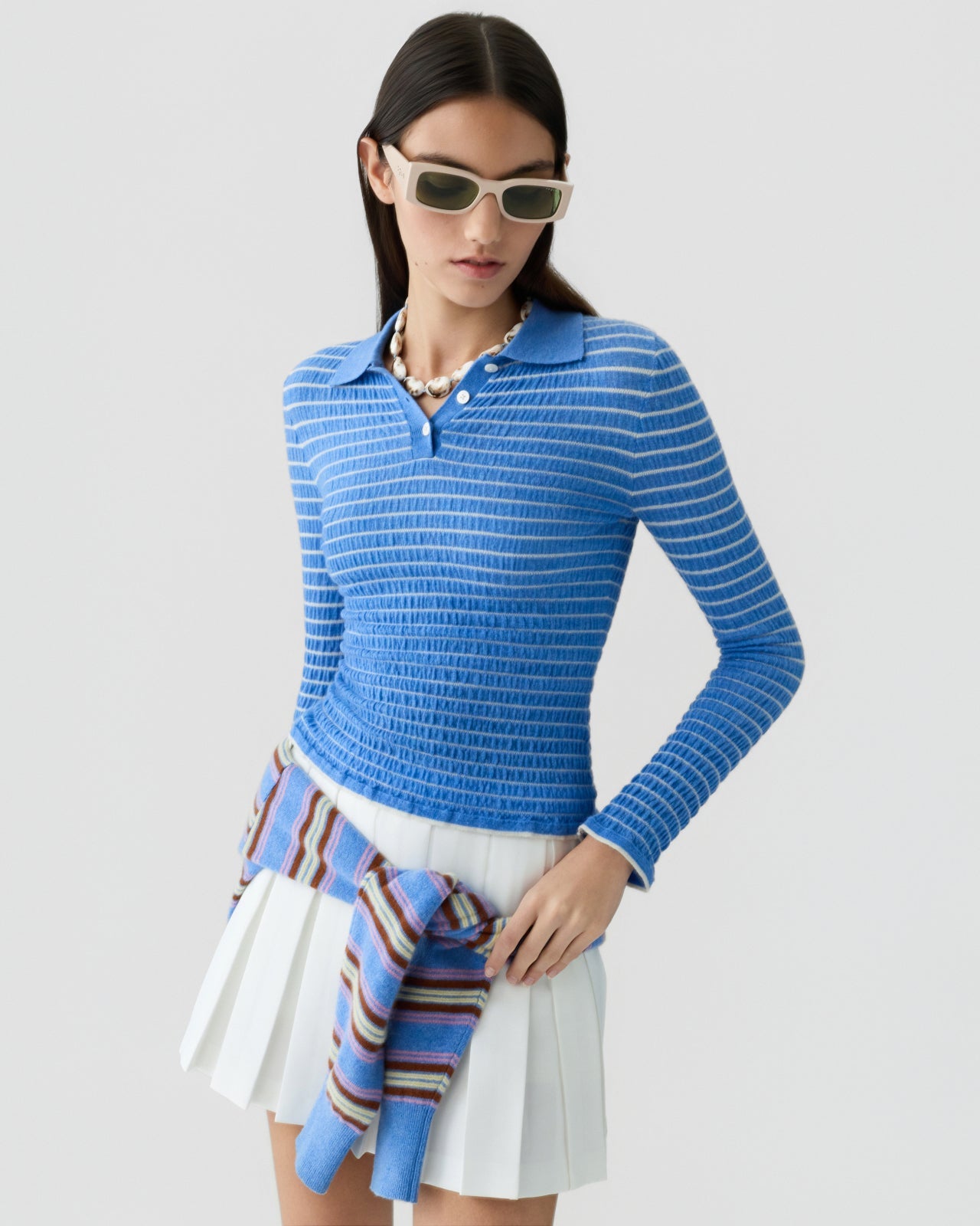 T-shirt Shrunken Polo Blue
