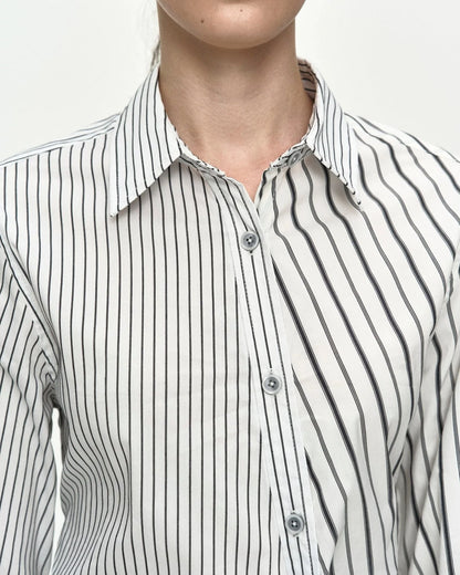 Shirt Noa Twist Striped White