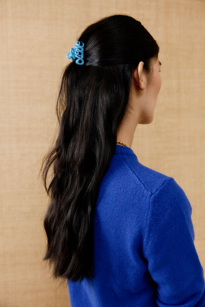 Hair Clip Love Blue Small