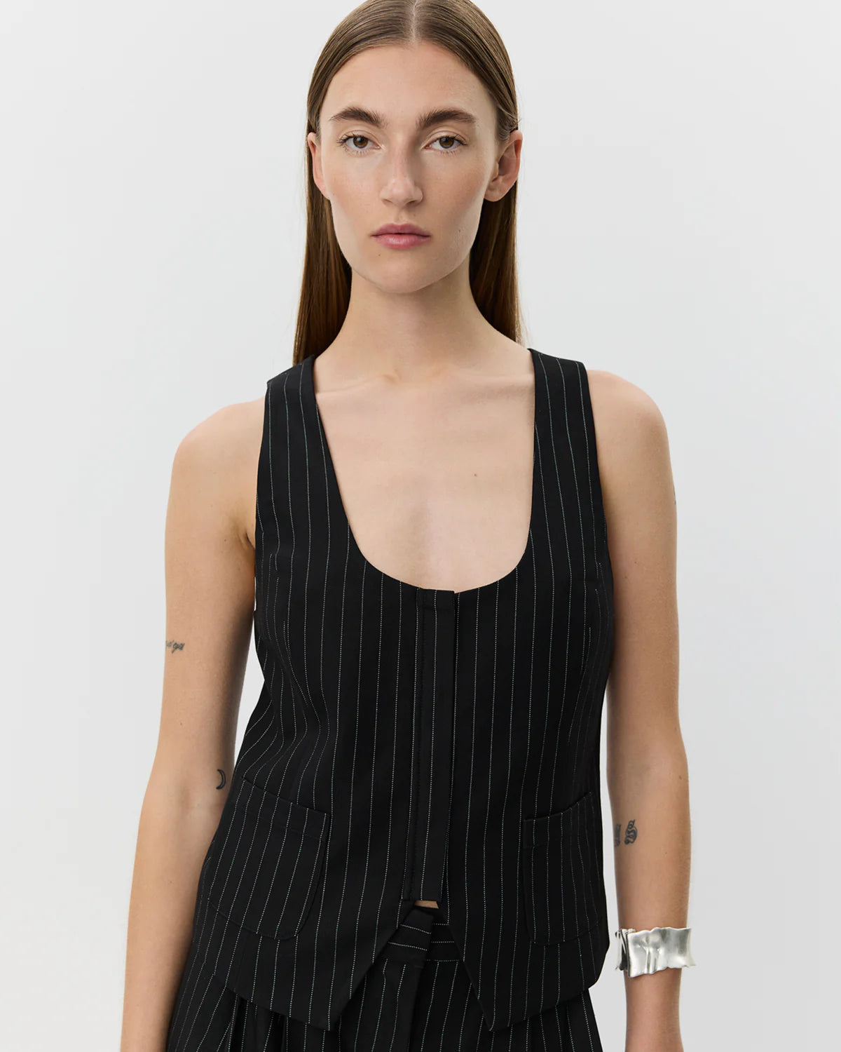 Vest Yoko Striped Black & White