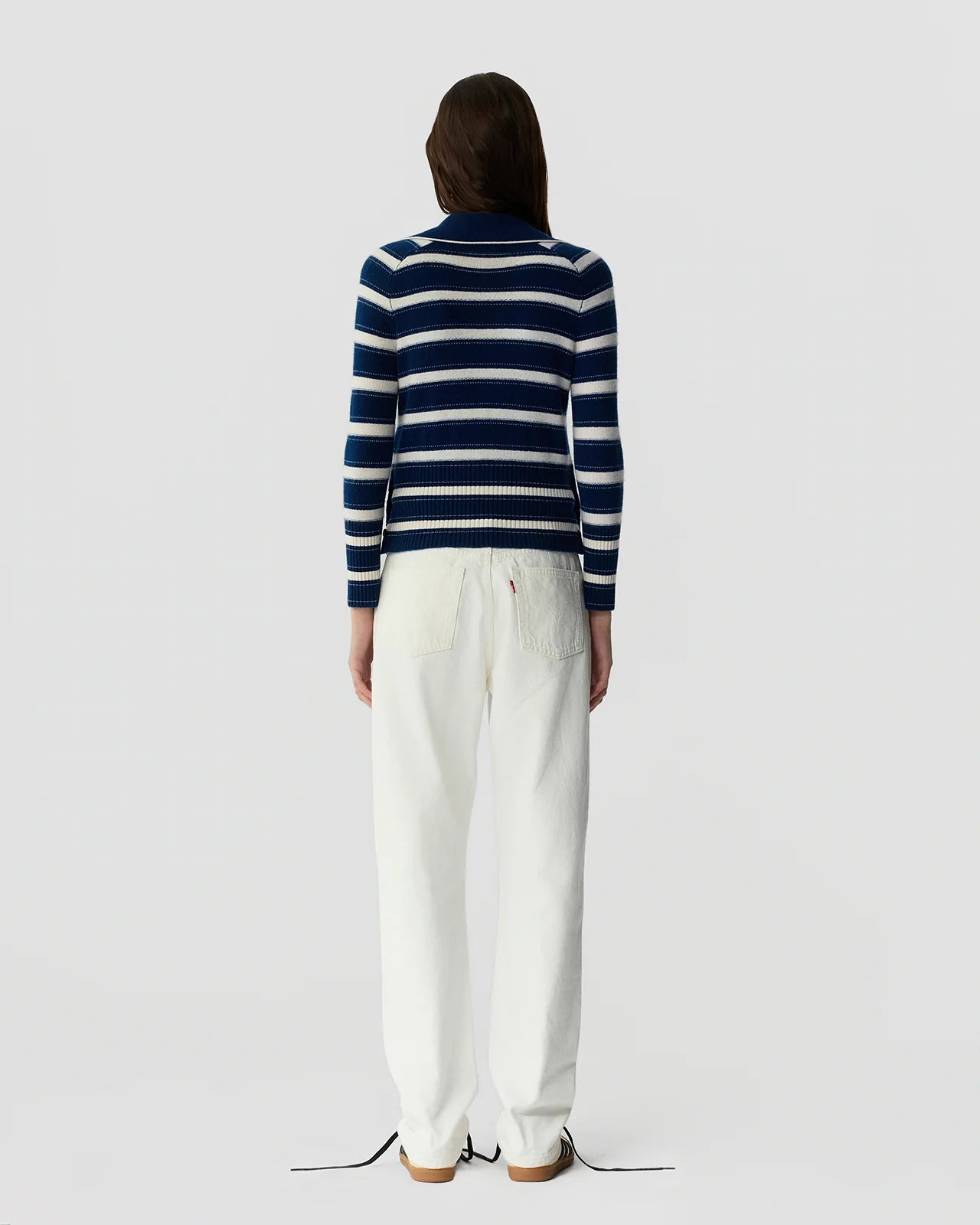 Sweater Polo Port Striped Navy
