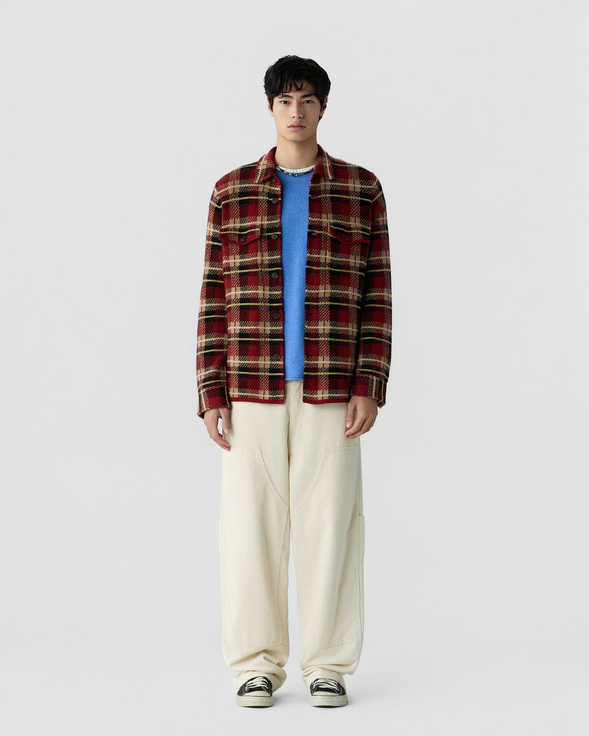 Shirt Plaid Work Carmine