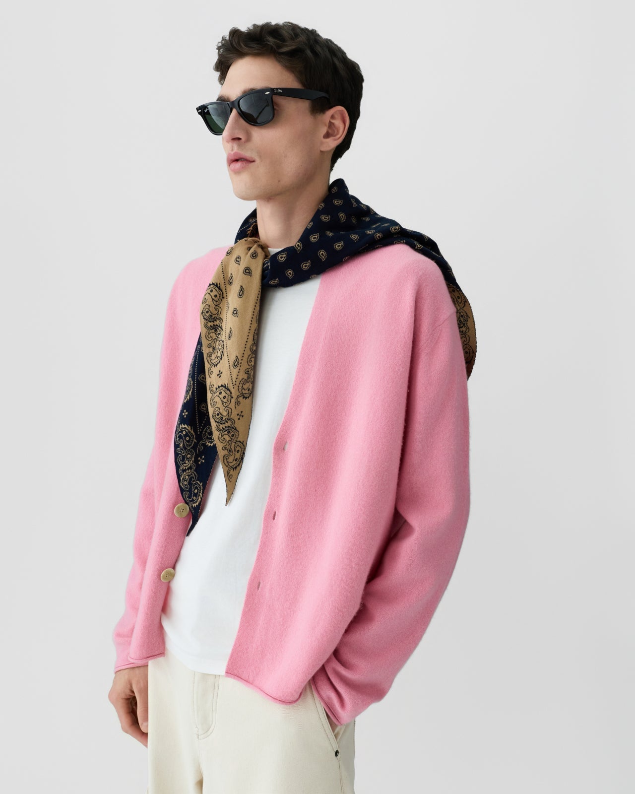 Scarf Wild Rag Navy & Camel