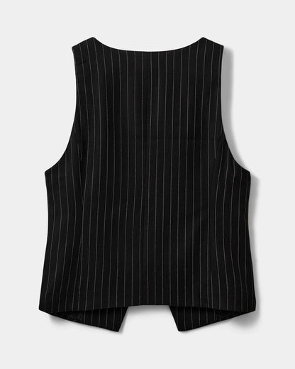 Vest Yoko Striped Black & White