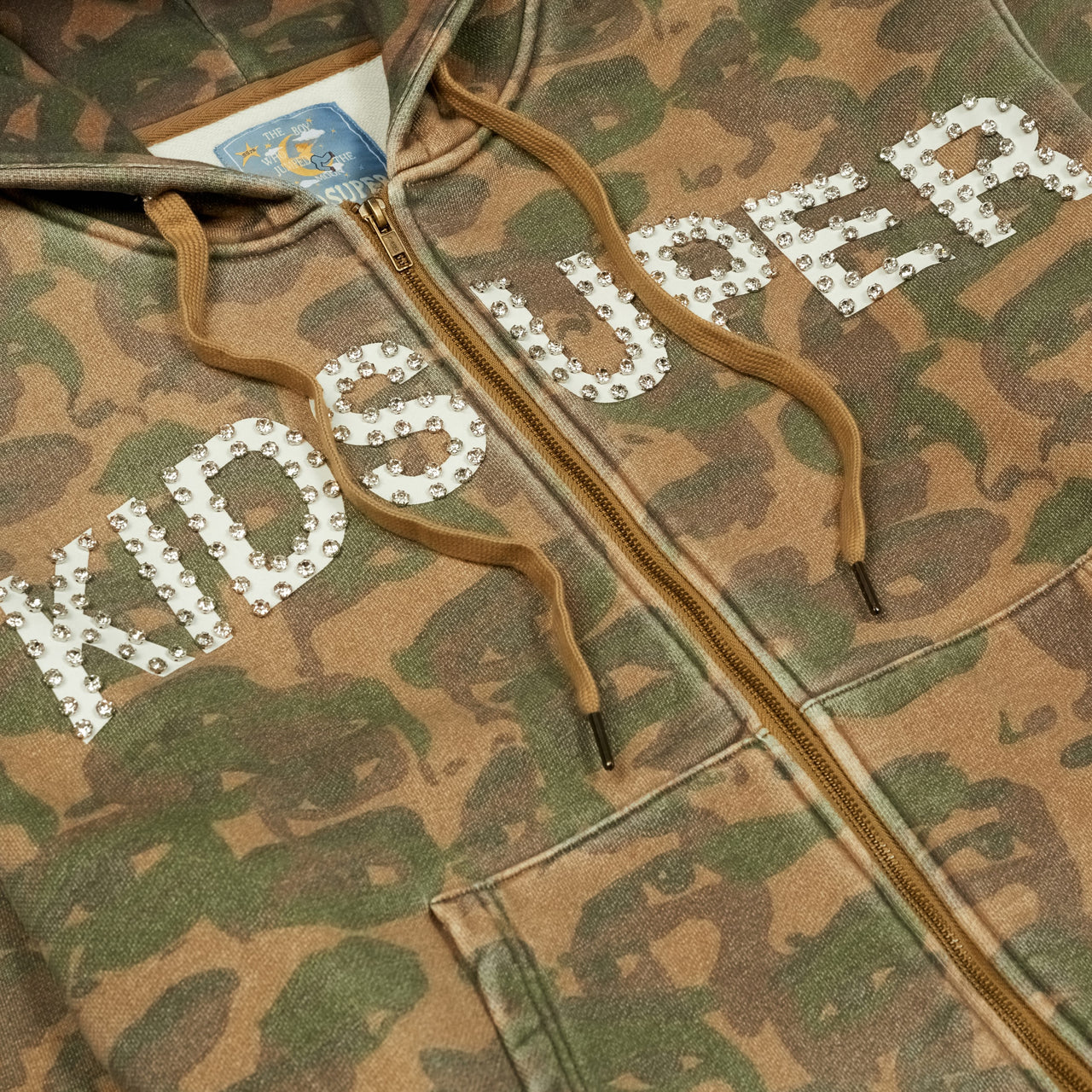 Hoodie Face Camo Green