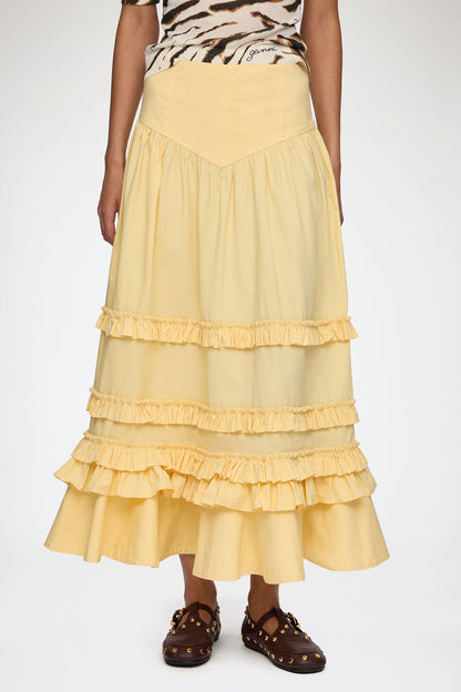 Skirt Tiered Frill Yellow