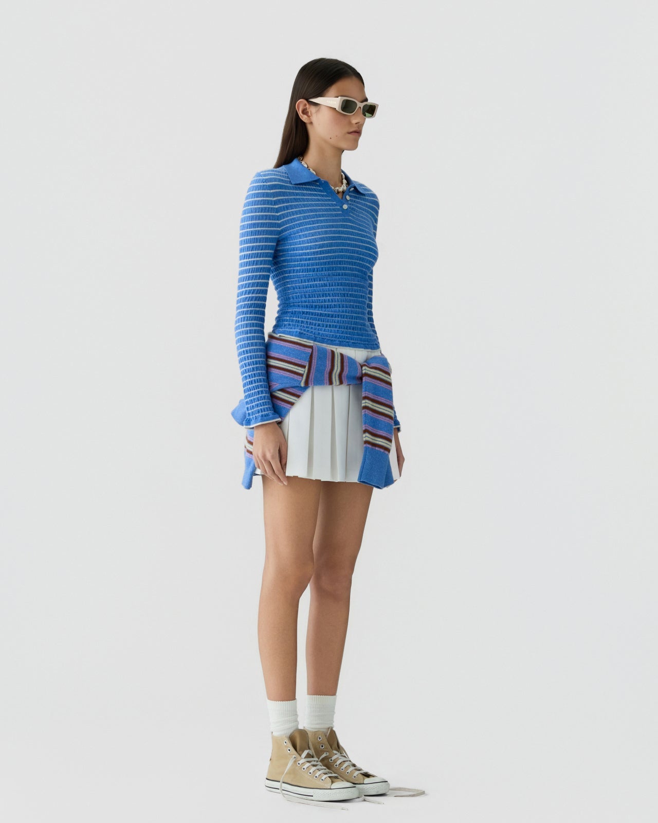 T-shirt Shrunken Polo Blue