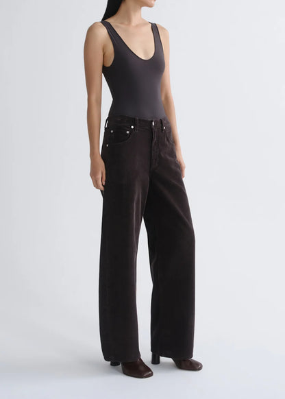Jeans Low Curve Corduroy Brown