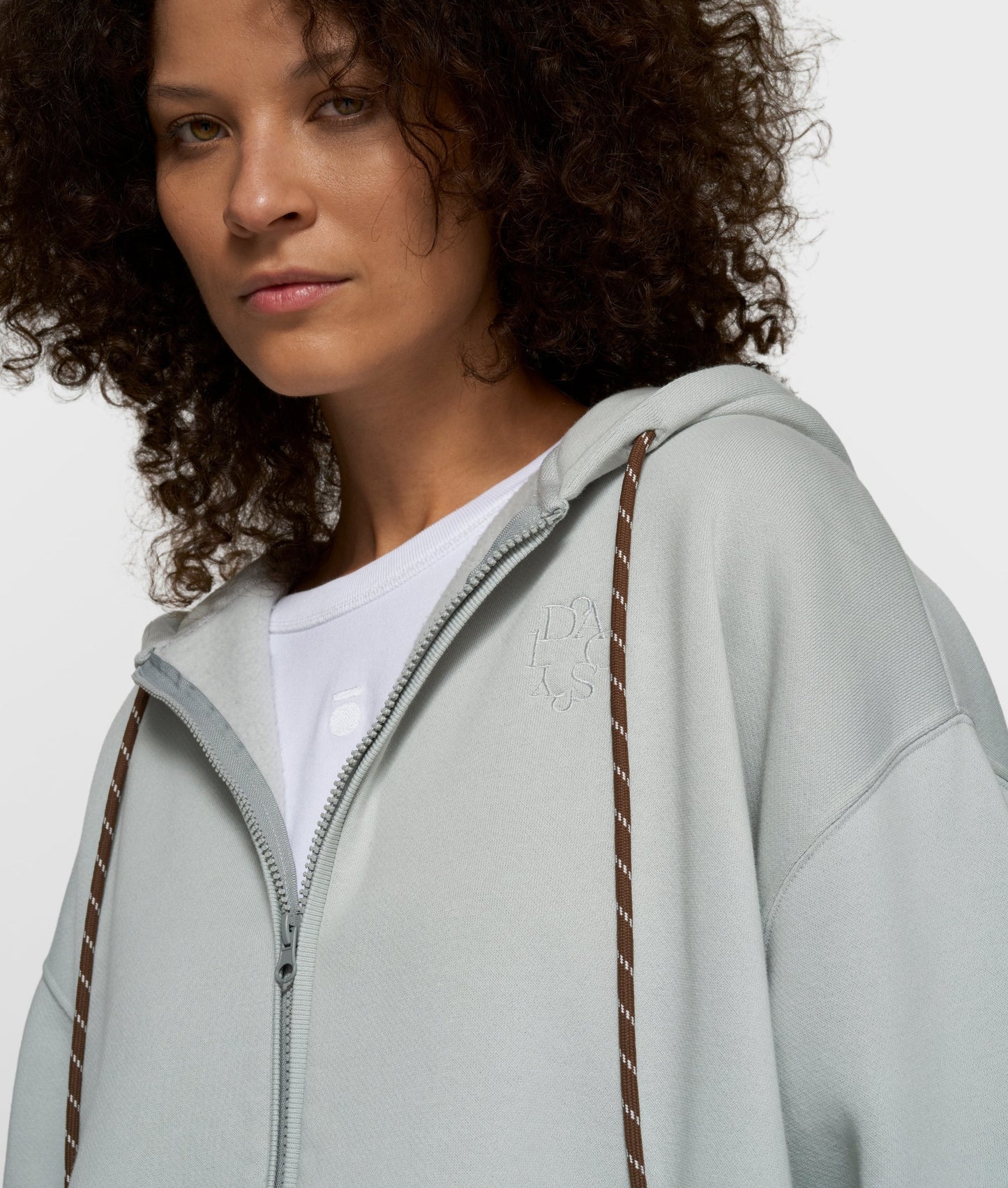 Hoodie Statement Zip Clean Blue