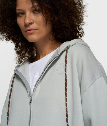 Hoodie Statement Zip Clean Blue