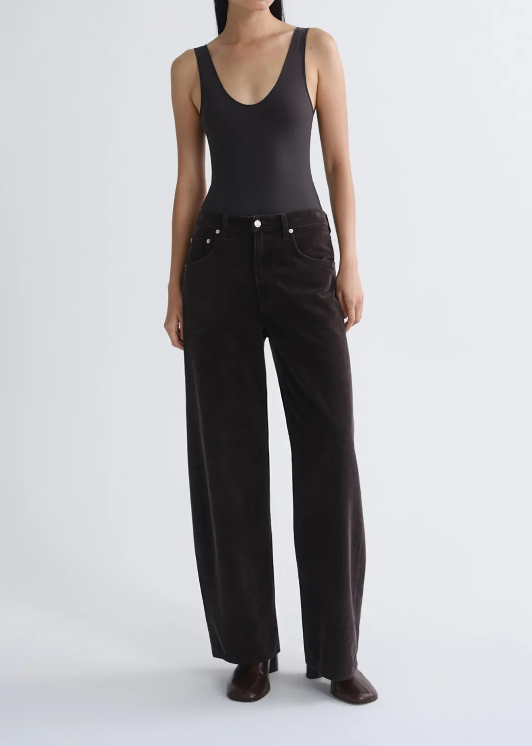 Jeans Low Curve Corduroy Brown