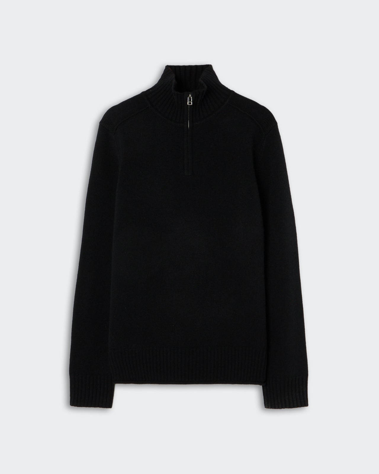 Sweater Half Zip Turtleneck Black
