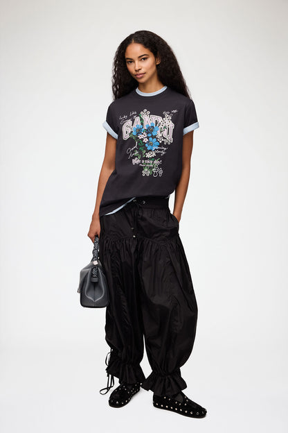 T-shirt Flowers Phantom Black
