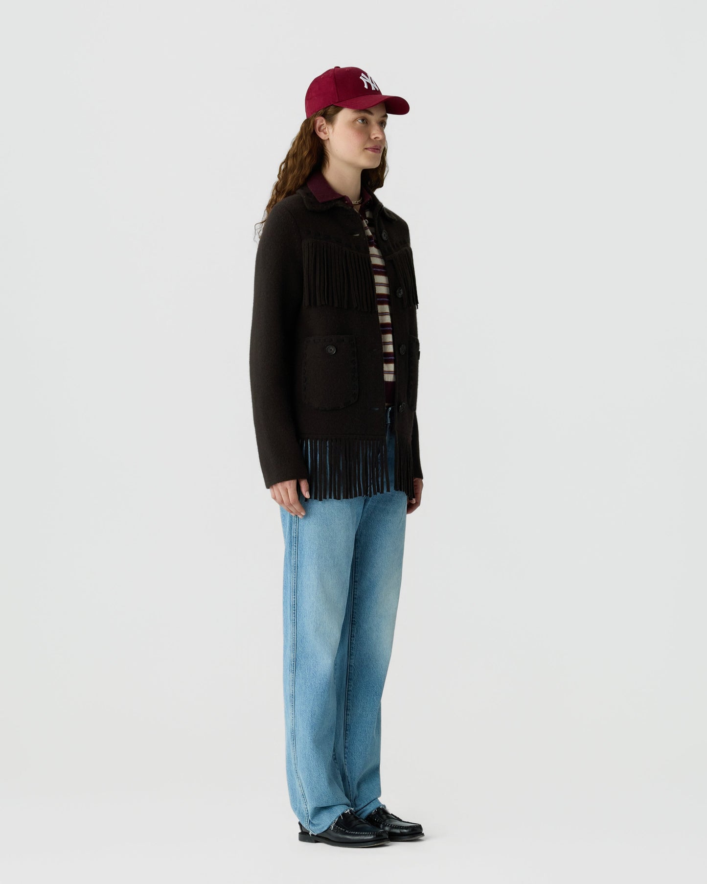Jacket Western Fringe Burnt Cocoa