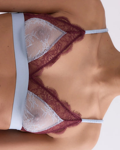 Bralette Love Lace Light Blue
