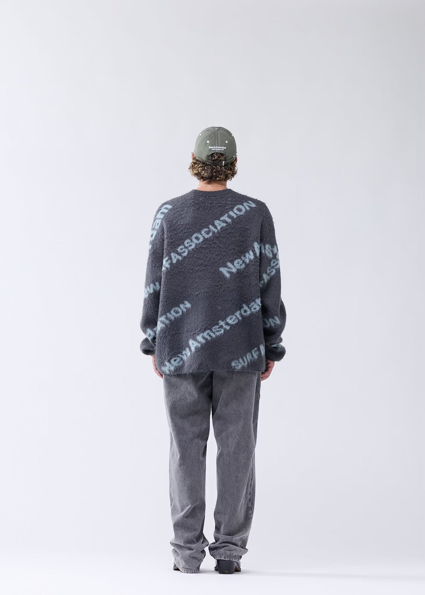 Sweater Jacquard Knit Teal